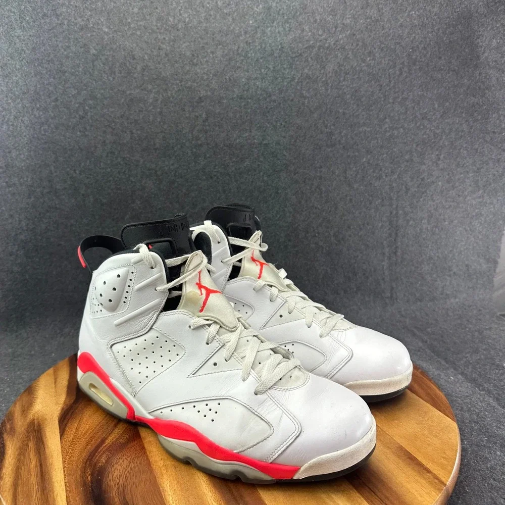 Air Jordan 6 Retro Infrared White Mens Size 14 2014 384664-123 White/Infrared